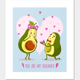 avocado couple proposal Posters and Art